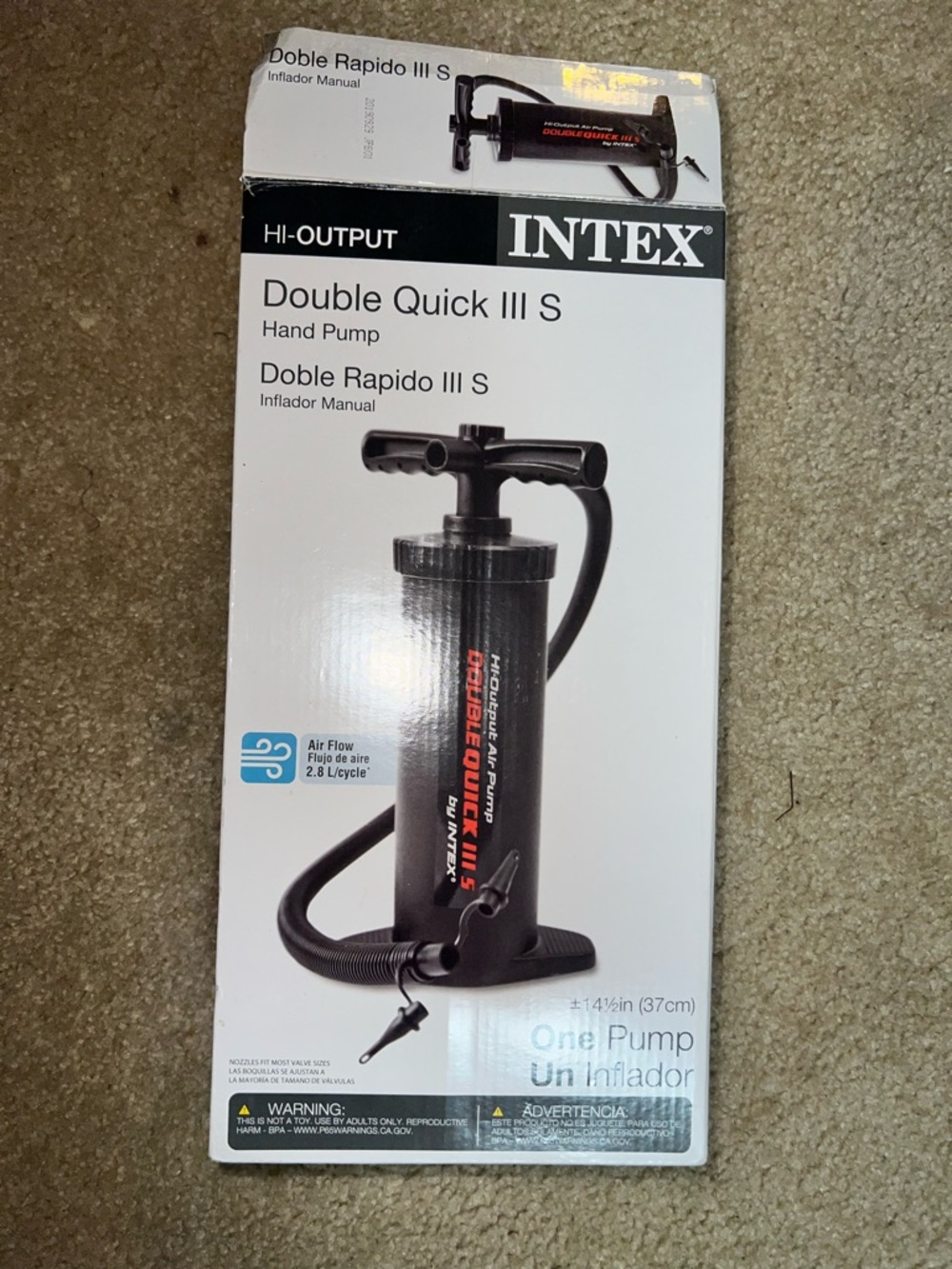 INTEX Black Double Quick III S Hand Pump